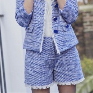 KATE SPADE New York Tweed Fringe IN FULL BLOOM Shorts - sz 6